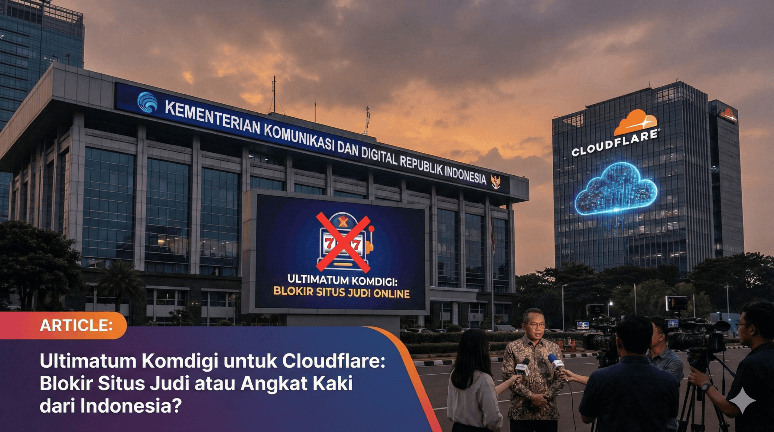 Ultimatum Komdigi untuk Cloudflare: Blokir Situs Judi atau Angkat Kaki dari Indonesia?